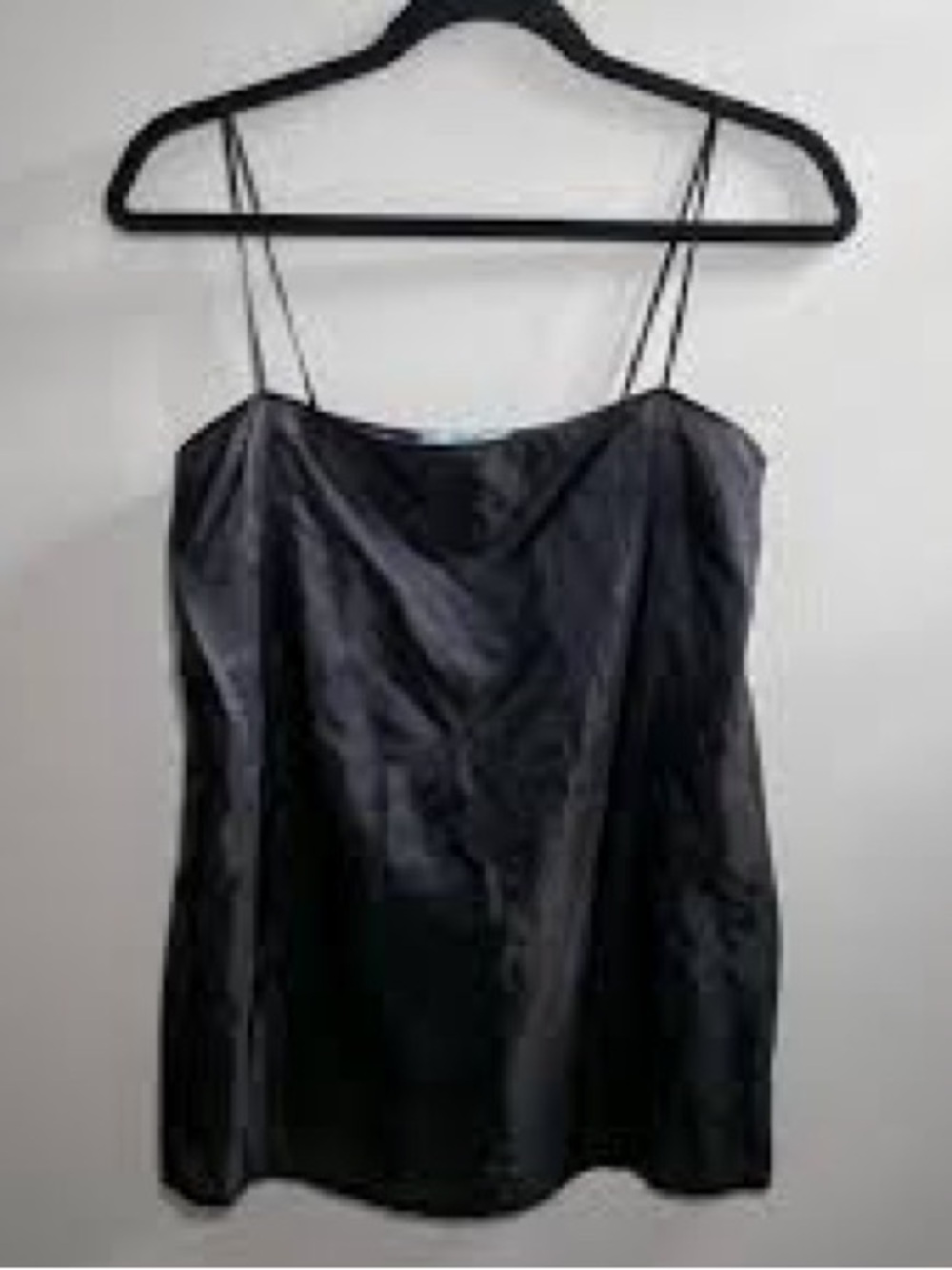 Prada Vintage Black 100% Silk Camisole Top Size 12 Minimalist Y2K